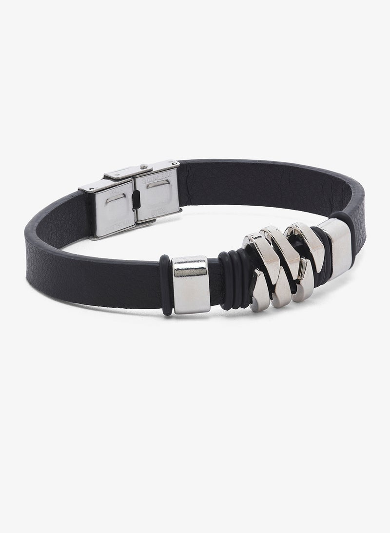 Seventy Five Faux Leather Bracelet - Image 1